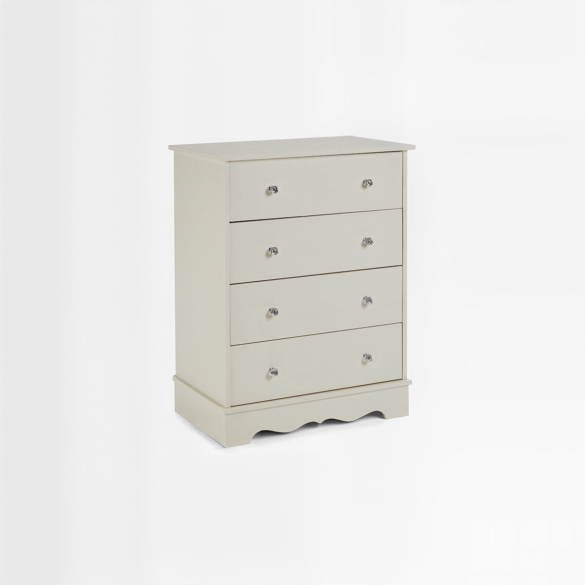 Emily Kids 4 Drawer Chest – Ivory MDF Storage Unit