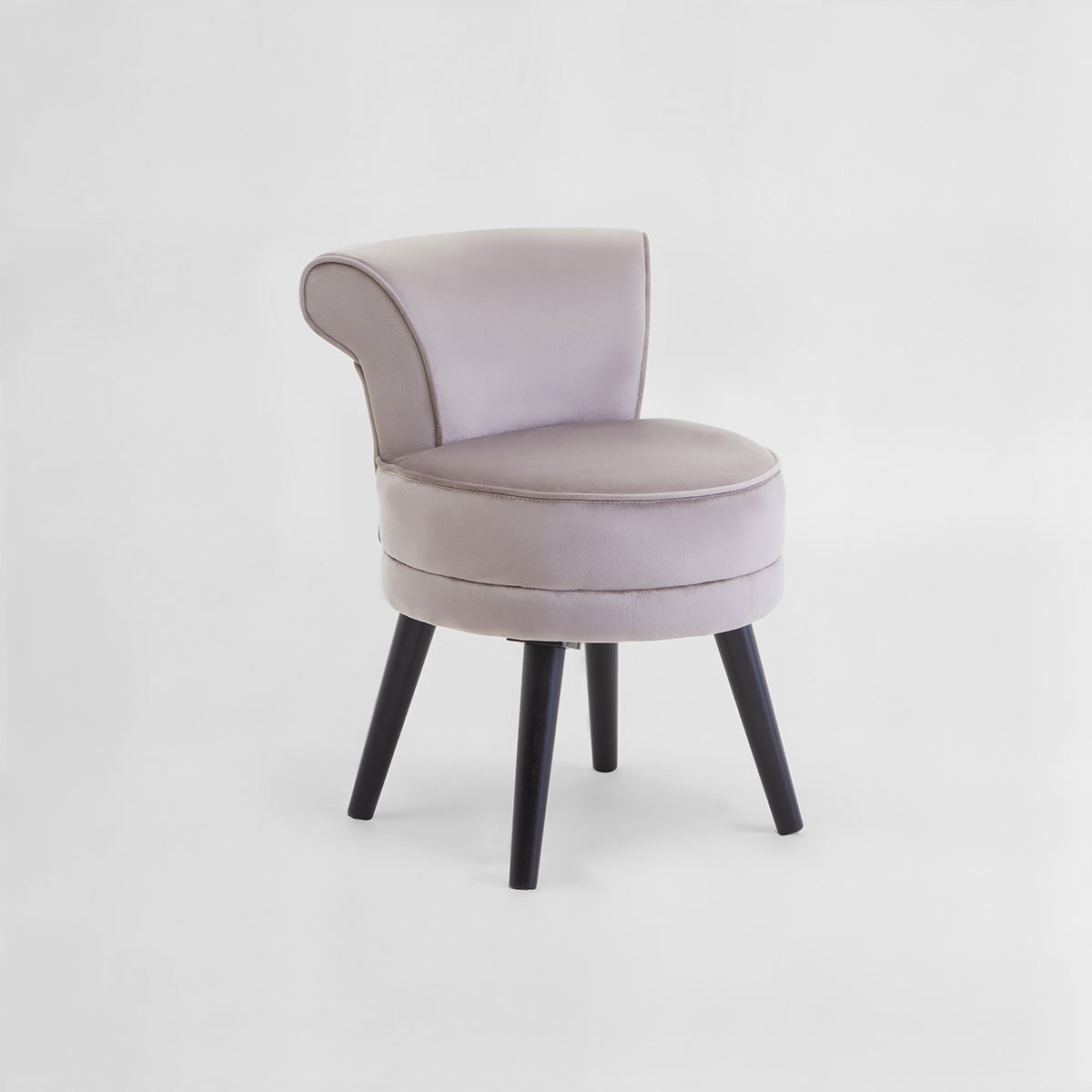 Kids Loretta Mink Velvet Chair – Plush Seat with Black Wooden Legs