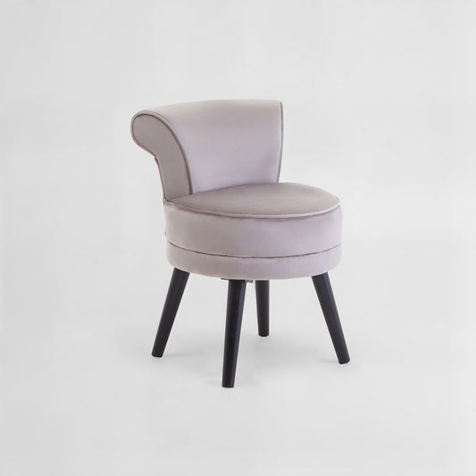 Kids Loretta Mink Velvet Chair – Plush Seat with Black Wooden Legs