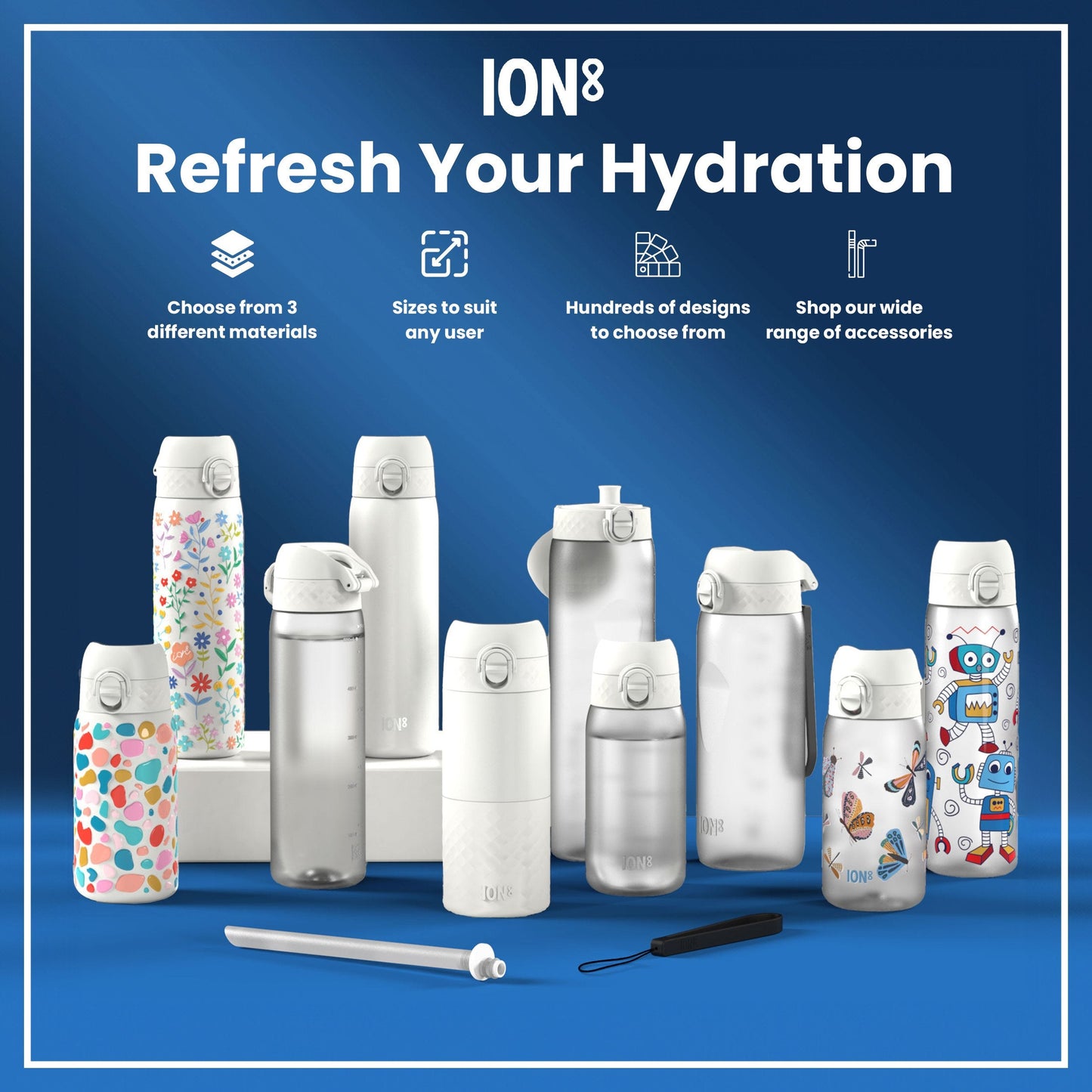 Leak-Proof Thermal Steel Water Bottle – Robots Design (600ml)
