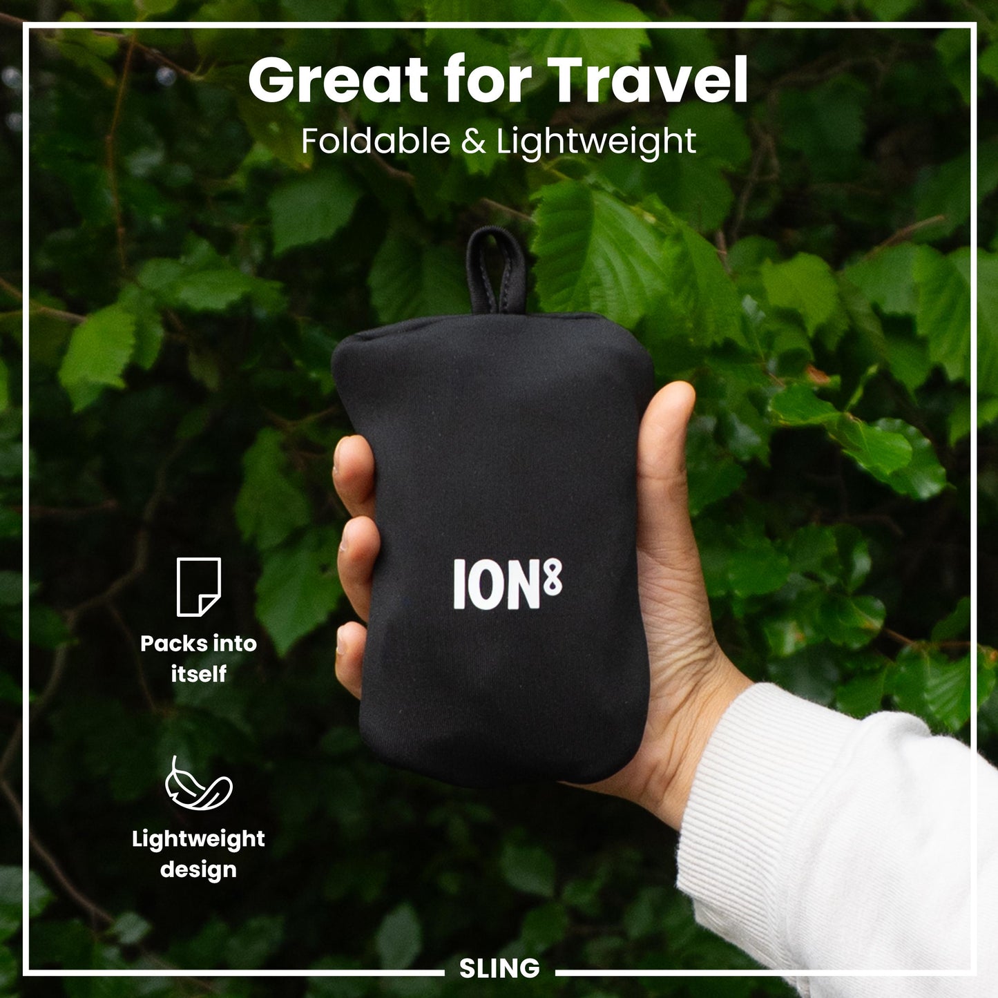 ION8 Sling Bag – Lightweight, Foldable Water Bottle Holder (Up to 1L)