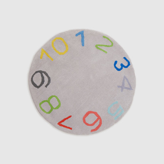 Round Number Rug for Kids – Soft Educational Play Mat