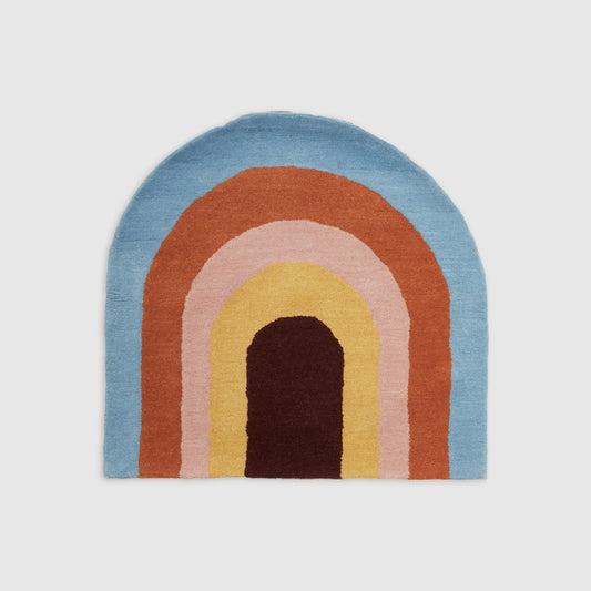 Rainbow Rug for Kids – Soft Colourful Nursery Play Mat