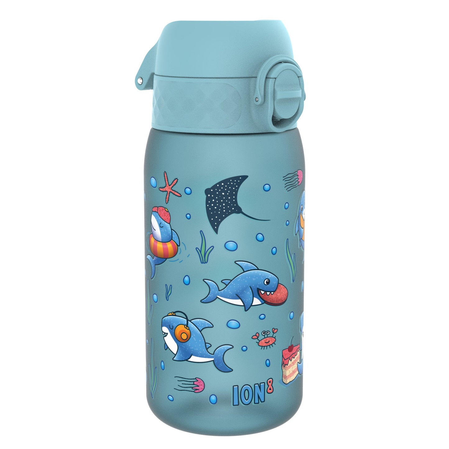 Leak-Proof Kids Water Bottle – Forest Sharks Design (400ml)