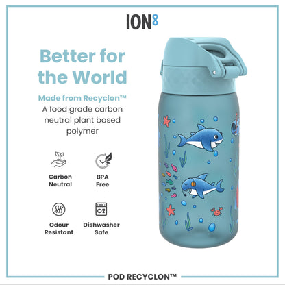 Leak-Proof Kids Water Bottle – Forest Sharks Design (400ml)
