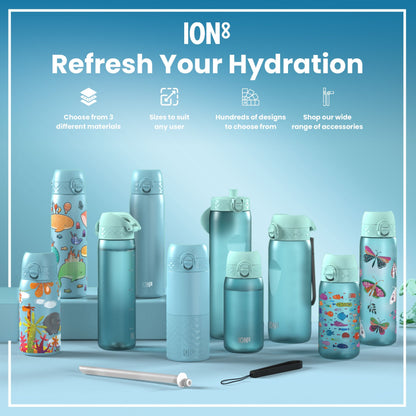 Leak-Proof Kids Water Bottle – Forest Sharks Design (400ml)