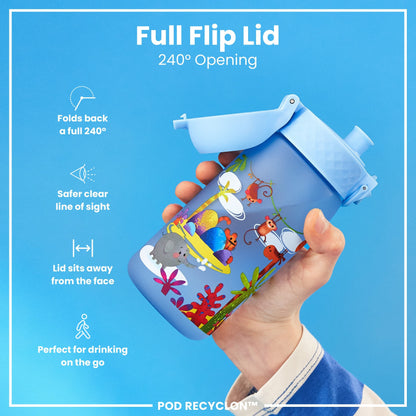 Leak-Proof Kids Water Bottle – Forest Safari Design (400ml)