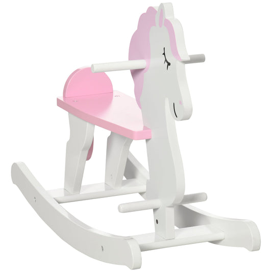 Wooden Unicorn Rocking Horse for Toddlers (Ages 1–3) – HOMCOM