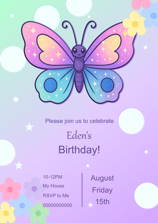 Personalised Kids Birthday Party Invitations from £19.90