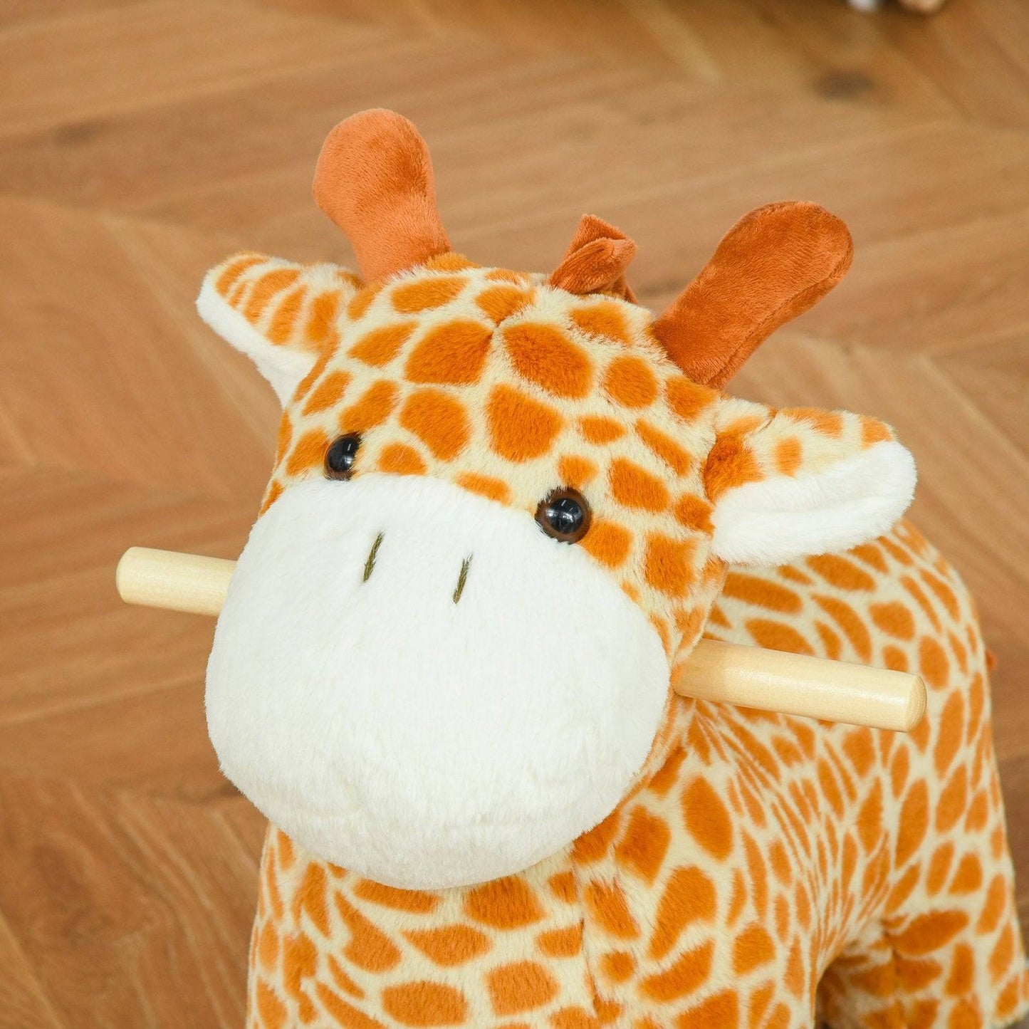 2-in-1 Giraffe Rocking Horse with Wheels & Sounds (Ages 3–6)